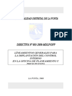 Directiva de Control Interno de Opp