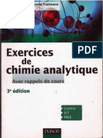 Exercices de Chimie Analytique Avec Rappels de Cours PDF