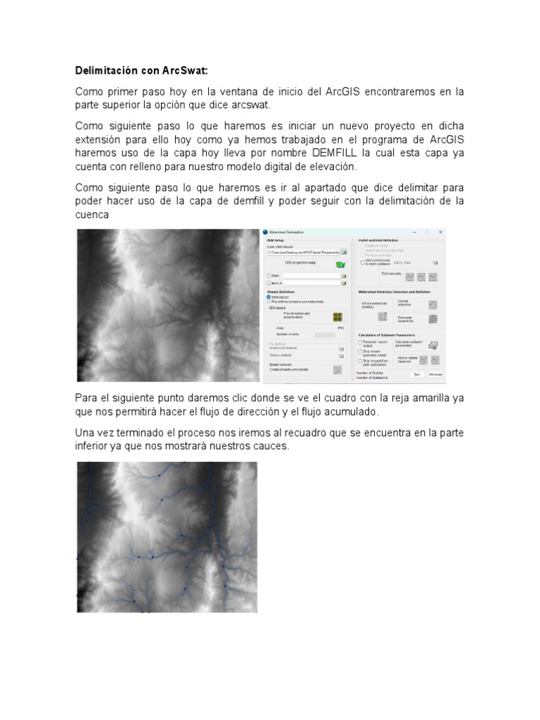 Delimitación de cuencas con ArcSWAT | PDF | Informática