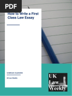 How To Write First Class Law Essays