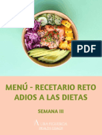 MENú - RECETARIO ADIOS A LAS DIETAS SEMANA III PDF