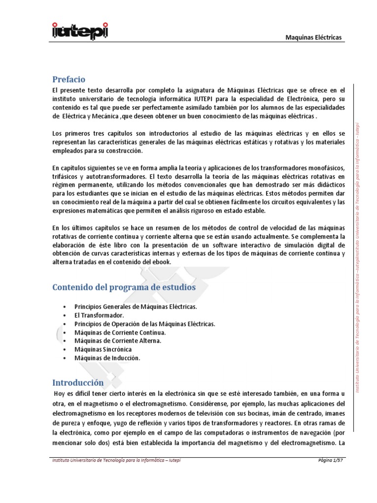 Máquinas Eléctricas Pdf Pdf Transformador Imán