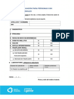 Planilla para Evaluar Condicion de Salud Enfermedad Renal Urologica PDF
