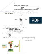 Prueba de Puntos Cardinales y Planos 2°