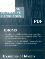 Idioms and Figurative Languages