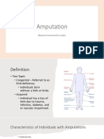 Amputation Presentation - Ess 437