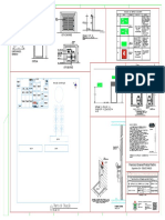 Planta baixa e cortes de central de GLP sem escala