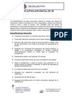 Esterilizador Autoclave Digital de 28 Litros Marca Greetmed Modelo LS 28HD 1 PDF