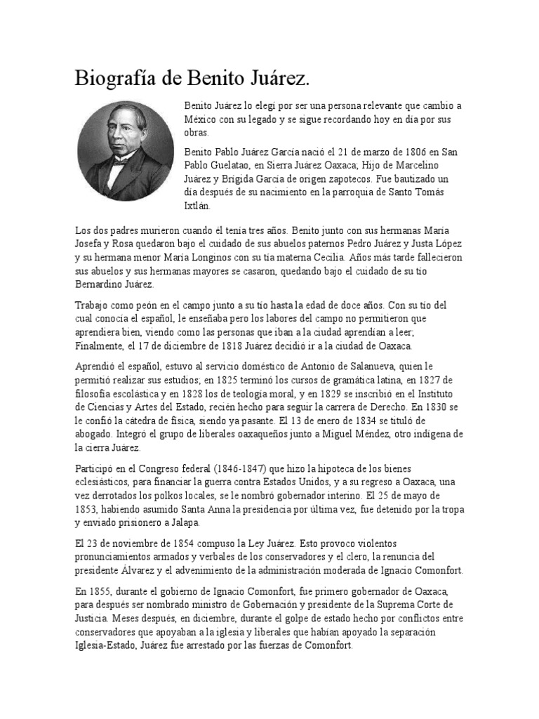 Biografia Benito Juarez PDF - 1687895359