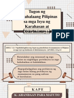Tugon NG Pamahalaang Pilipinas Sa Mga Isyu NG Karahasan at Diskriminasyon