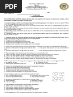 Science 8 3rd Quarter Exam