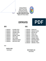 Certificates Kinder 18-19