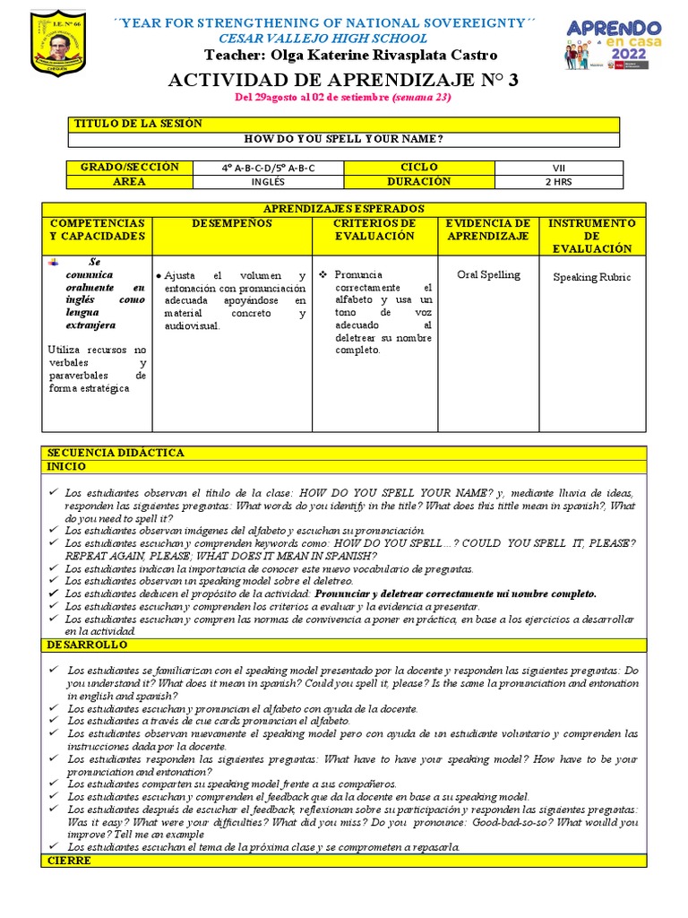 Actividad de Aprendizaje 3 | PDF
