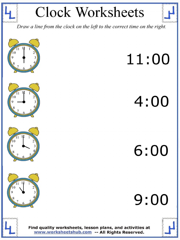 Time Worksheets 6 PDF