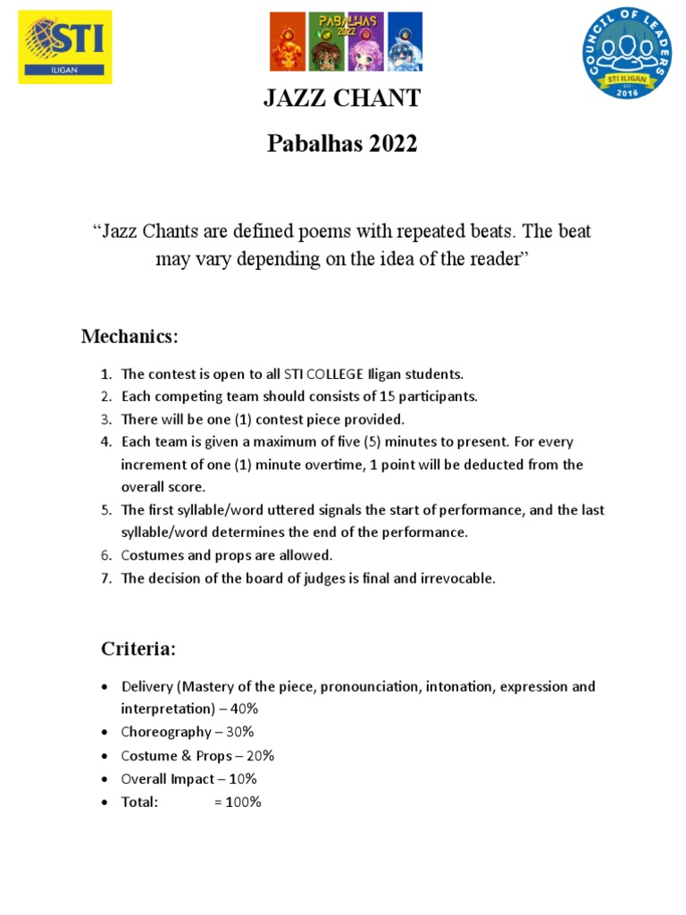 JAZZCHANT Mechanics PDF