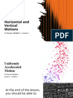 Uniform Accelerated Motion - Horizontal and Vertical Motions