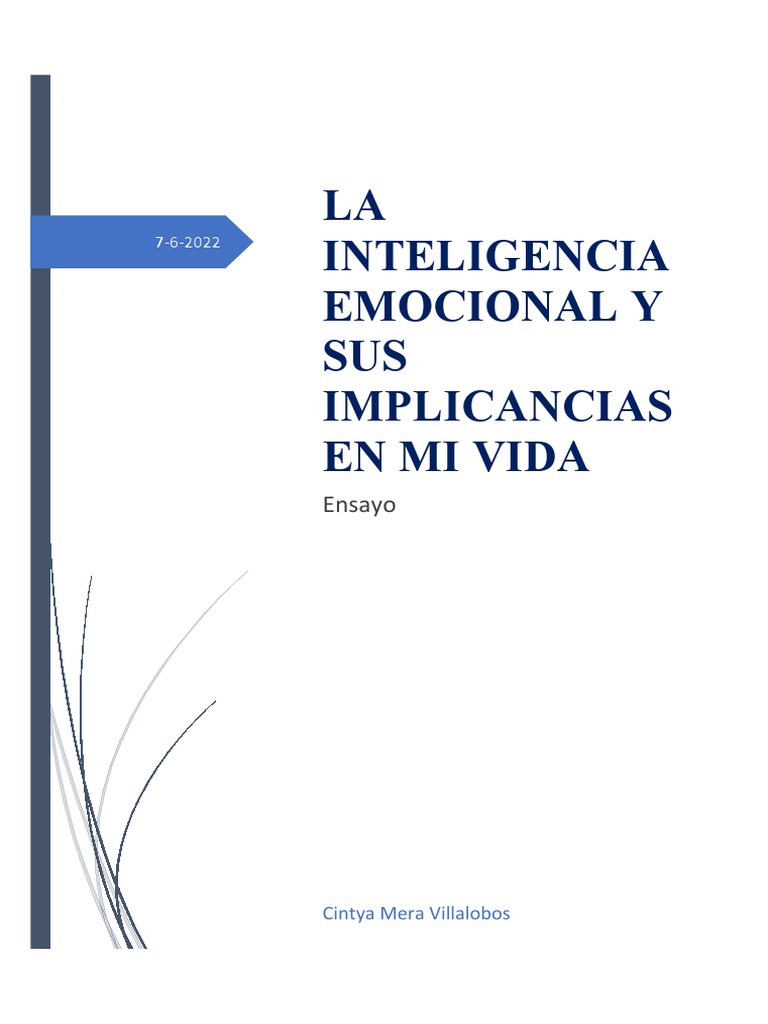 La Inteligencia Emocional y Sus Implicancias en Mi Vida | PDF