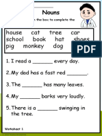 Grade 1 Nouns Worksheet