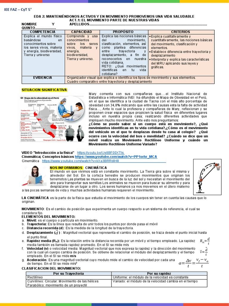 5° Exp 2 - Act 1 | PDF