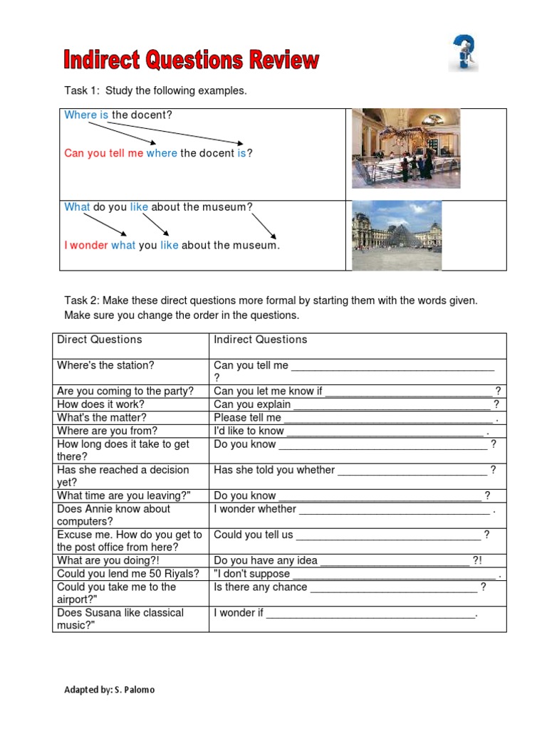 Indirect Questions | PDF