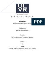 Derecho Constitucional Habeas Corpus Semana Tres PDF