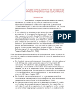 Diferencias y Similitudes Entre El Contrato de Concesión de Espacio y El Contrato de Arrendamiento de Local Comercial