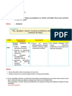 Sesion de Aprendizaje 4° Matematica PDF