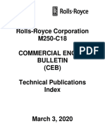 Rolls-Royce M250-C18 Commercial Engine Bulletin Index