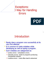 Exceptions: An OO Way For Handling Errors