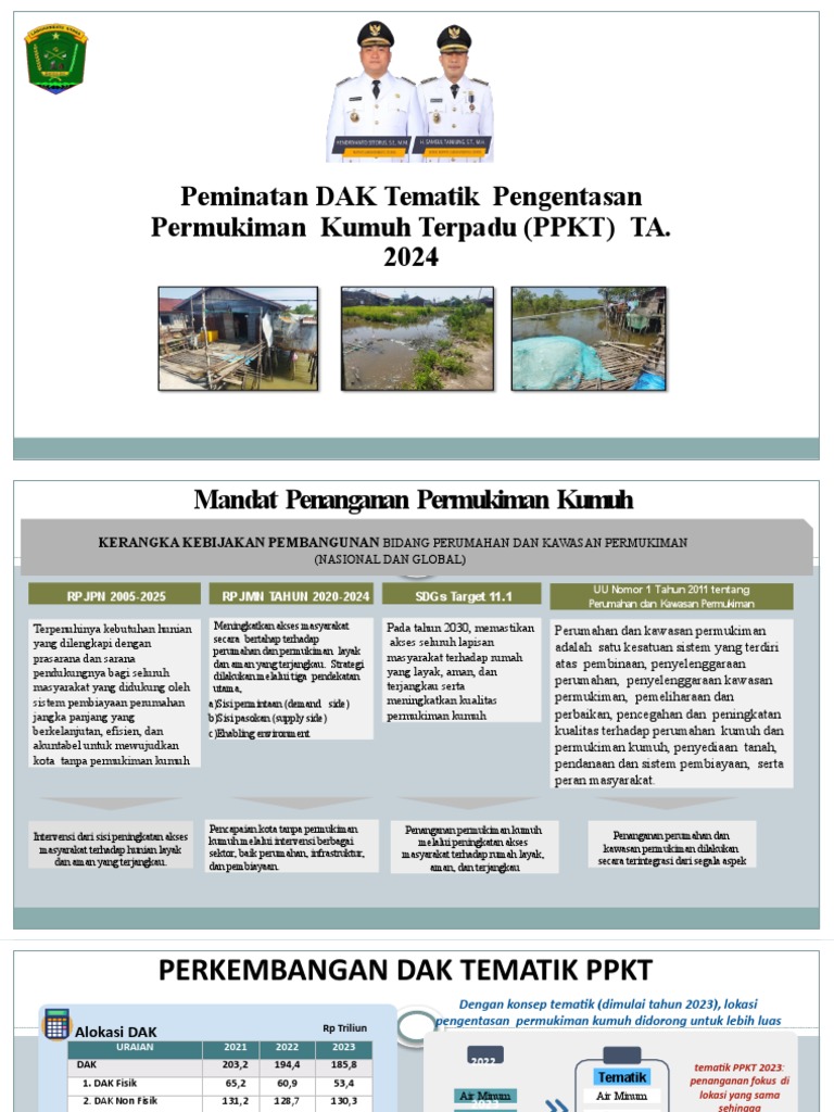 DAK Tematik PPKT 2024: Strategi Pengentasan Kumuh | PDF