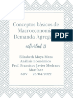 13 Conceptos Básicos de Macroeconomía, Demanda Agregada - ElizabethMoyaMeza - 6DV PDF