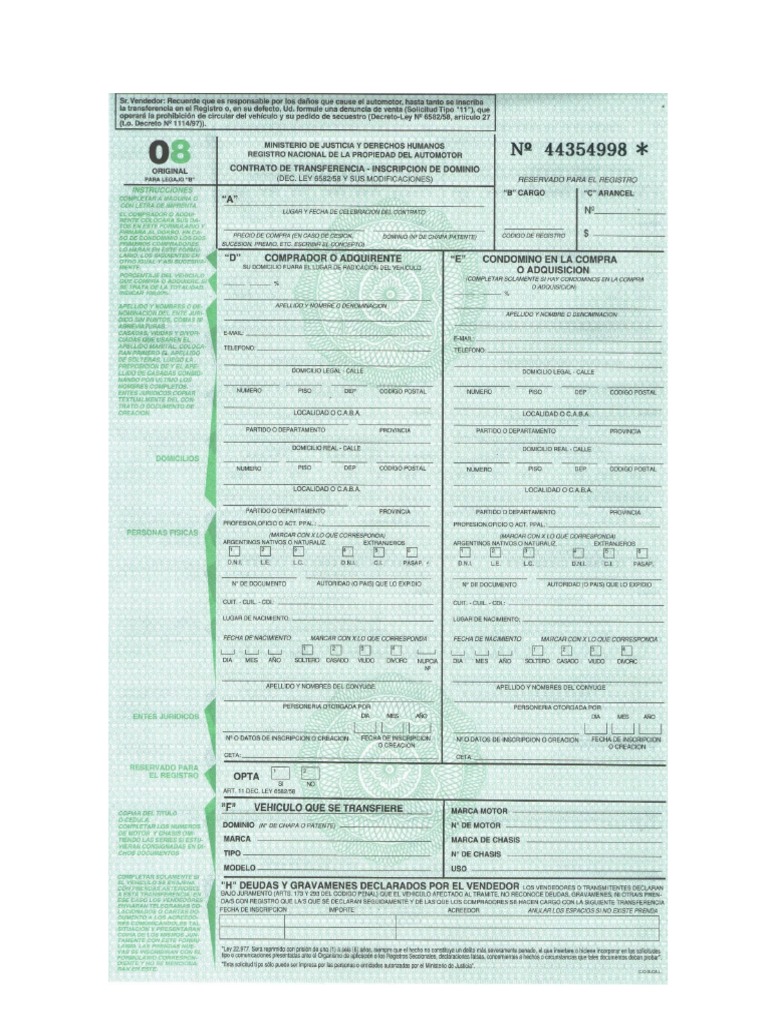 Formulario 08 Verde y Blanco | PDF
