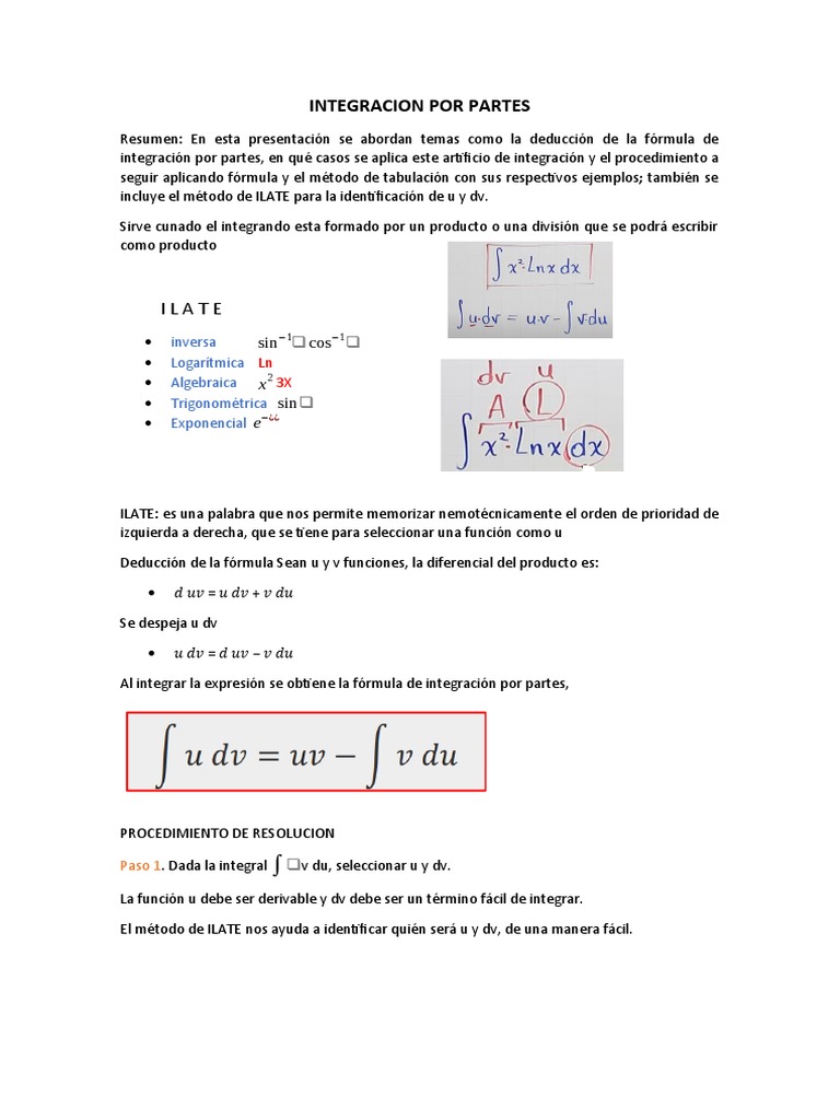 INTEGRACI N POR PARTES visual data 5