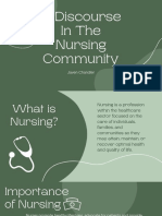 A Discourse in The Nursing Community
