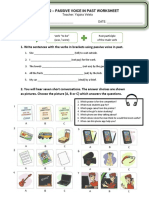 12 Passive Voice in Past Worksheet PDF