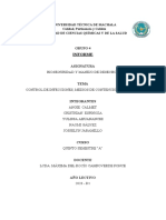 Informe Grupo 4 Control de Infecciones, Medios de Contención - Barreras PDF