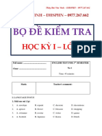 Bo de Kiem Tra Hoc Ky I - L6 - Bui Van Vinh PDF