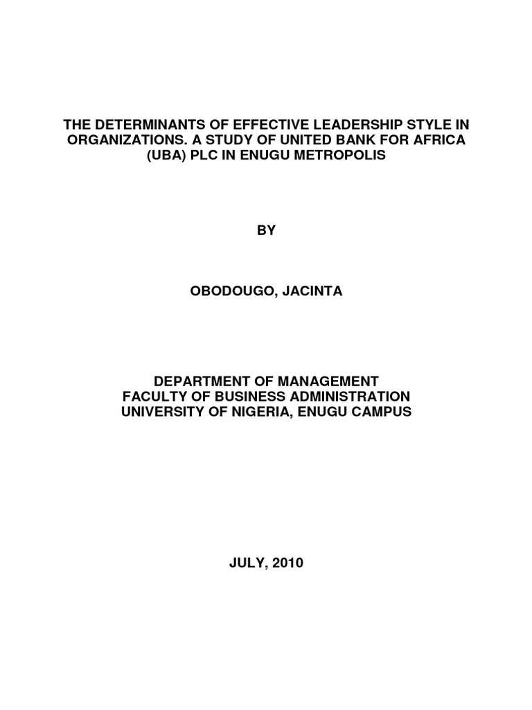 Leadership Style Pdf Pdf