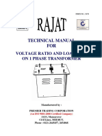 Voltage Ratio and Load Test of 1-Phase Transformer