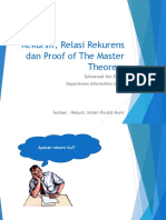 Materi 4 Rekursif, Relasi Rekurens Dan Proof of The Master Theorem PDF
