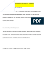 PHL 1000 Post Reflective Worksheet