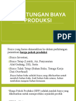 Perhitungan Biaya Produksi