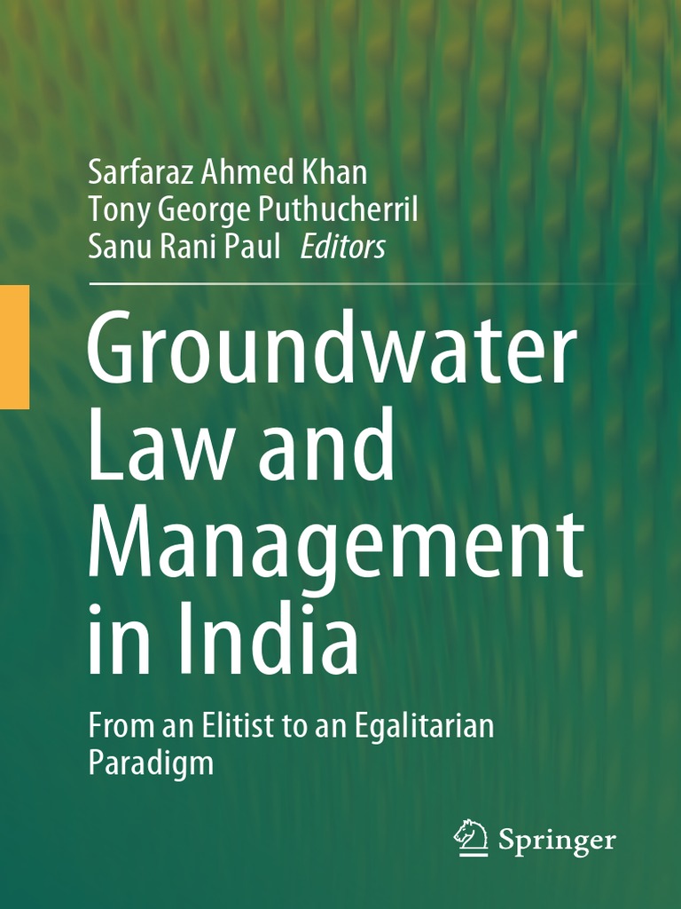 Groundwater Law and Management in India 2021 PDF PDF