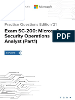 Practice Questions Edition21 Exam SC 200 Microsoft Security Operations Analyst Part1