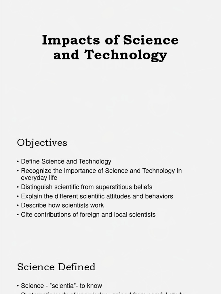 Understanding Science and Technology | PDF | Science | Scientist
