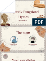 Linguistik Fungsional Hymes - Kelompok 11