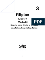 Kwarter 4 - Modyul 3 Sa Filipino 3 PDF