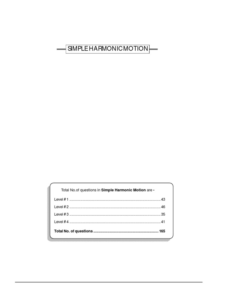 Simple Harmonic Motion Ex Module 2 Pdf