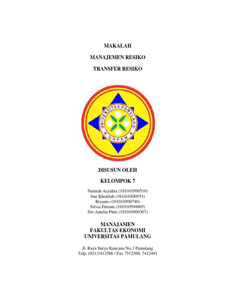 Transfer Resiko | PDF | Pengelolaan Keuangan & Uang