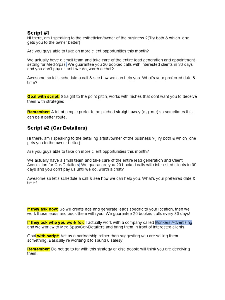 Lead Generation for Med-Spas & Detailers | PDF
